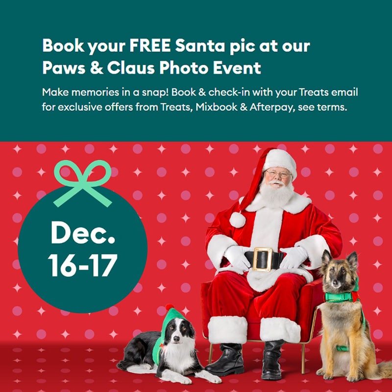 Petsmart Paws & Claws Free Photos with Santa